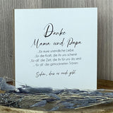 Wooden Block - Danke Mama und Papa
