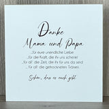Wooden Block - Danke Mama und Papa