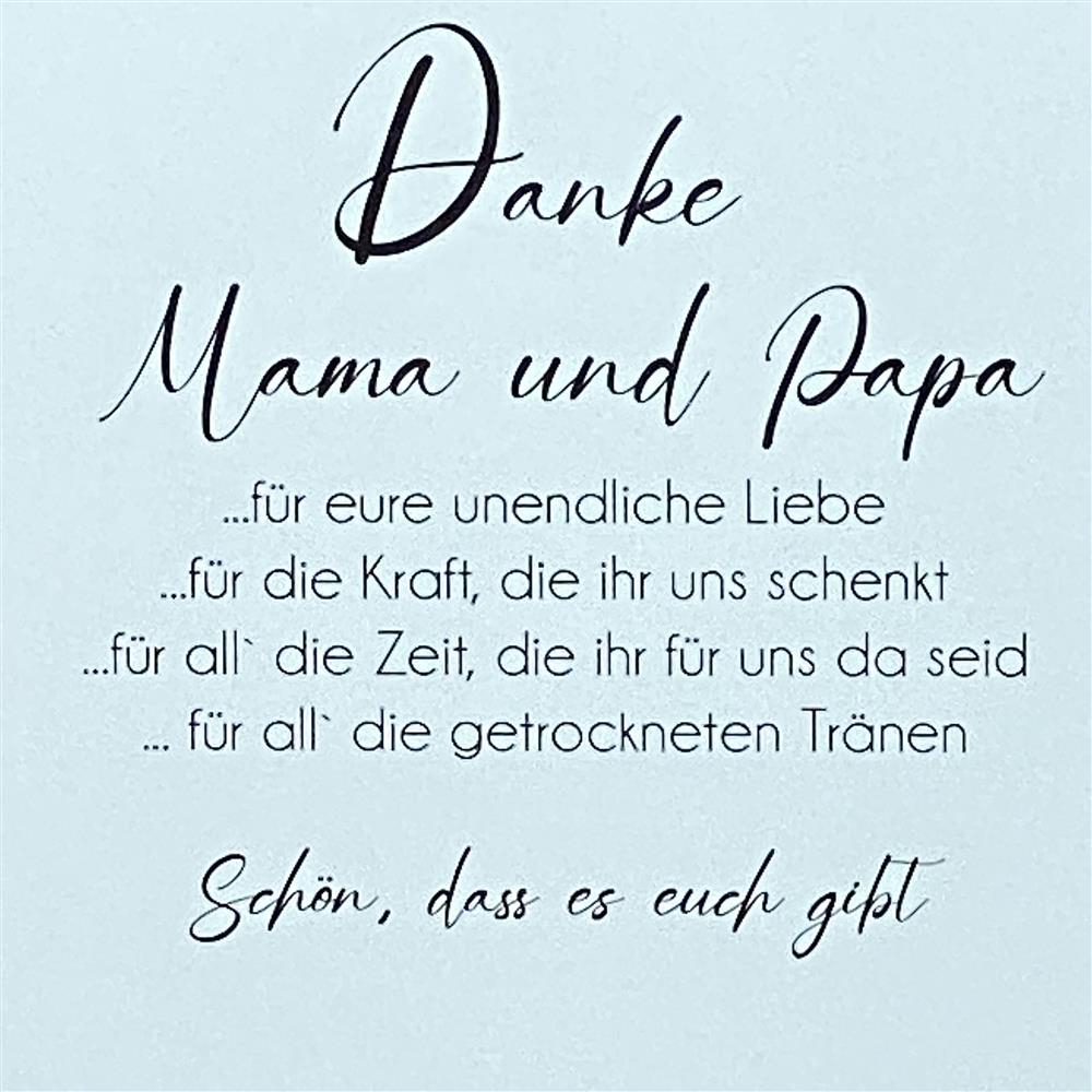 Wooden Block - Danke Mama und Papa