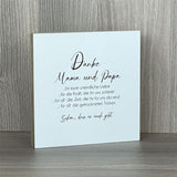 Wooden Block - Danke Mama und Papa