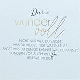 Wooden Block - Du bist wundervoll mit Goldprägung
