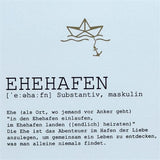 Wooden Block - Ehehafen mit Goldprägung