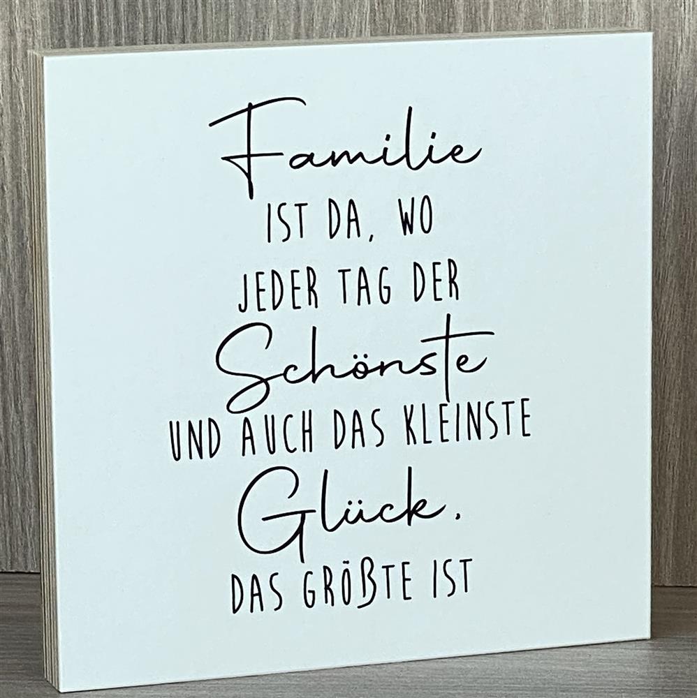 Wooden Block - Familie ist da