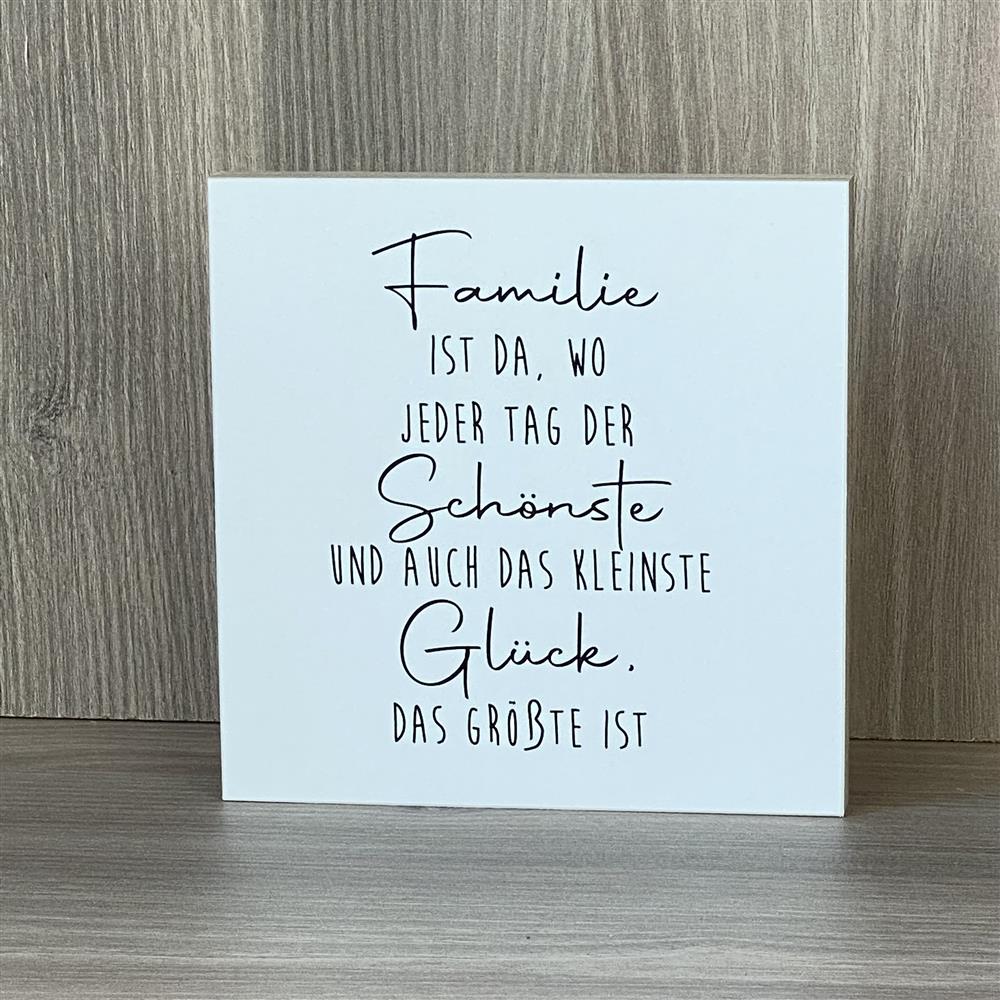 Wooden Block - Familie ist da