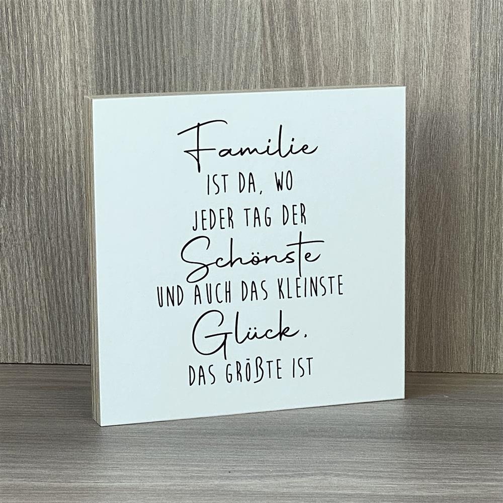 Wooden Block - Familie ist da