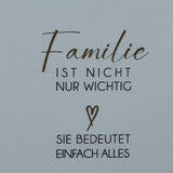 Wooden Block - Familie ist nicht nur wichtig mit Goldprägung