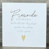 Wooden Block - Freunde mit Goldprägung