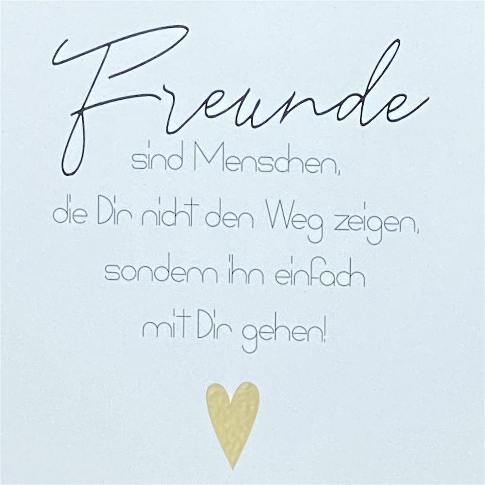 Wooden Block - Freunde mit Goldprägung