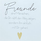 Wooden Block - Freunde mit Goldprägung