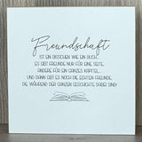 Wooden Block - Freundschaft ist wie ein Buch