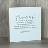Wooden Block - Freundschaft ist wie ein Buch
