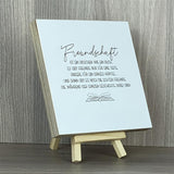 Wooden Block - Freundschaft ist wie ein Buch