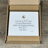 Wooden Block - Für die Welt mit Goldprägung