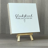 Wooden Block - Glückskind - Schön, dass es dich gibt