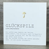 Wooden Block - Glückspilz mit Goldprägung