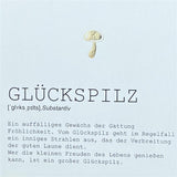 Wooden Block - Glückspilz mit Goldprägung