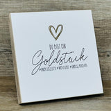 Wooden Block - Goldstück mit Goldprägung