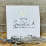 Wooden Block - Goldstück mit Goldprägung