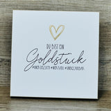 Wooden Block - Goldstück mit Goldprägung