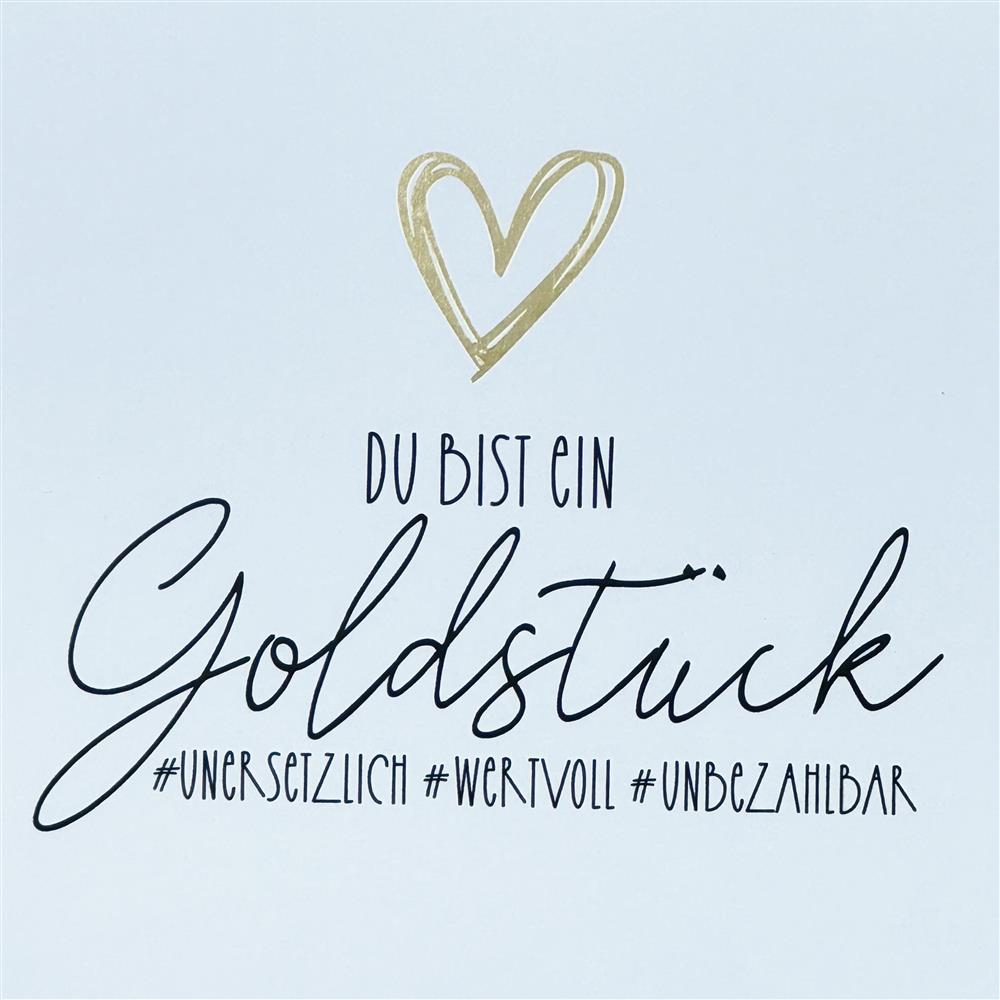 Wooden Block - Goldstück mit Goldprägung