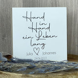 Wooden Block - Hand in Hand