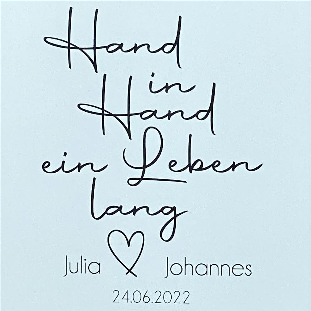Wooden Block - Hand in Hand