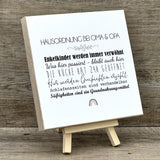 Wooden Block - Hausordnung bei Oma & Opa