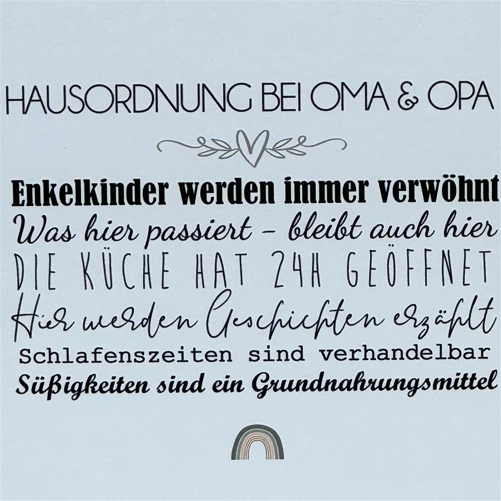 Wooden Block - Hausordnung bei Oma & Opa