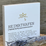Wooden Block - Heimathafen mit Goldprägung