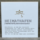 Wooden Block - Heimathafen mit Goldprägung