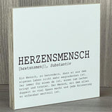 Wooden Block - Herzensmensch, personalisierbar