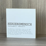 Wooden Block - Herzensmensch, personalisierbar