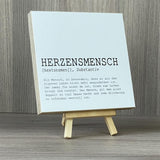 Wooden Block - Herzensmensch, personalisierbar