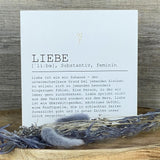 Wooden Block - Liebe mit Goldprägung