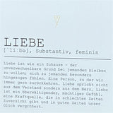 Wooden Block - Liebe mit Goldprägung
