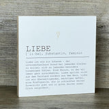 Wooden Block - Liebe mit Goldprägung