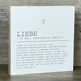 Wooden Block - Liebe mit Goldprägung