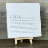 Wooden Block - Liebe mit Goldprägung