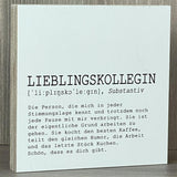 Wooden Block - Lieblingskollegin, personalisierbar