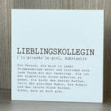 Wooden Block - Lieblingskollegin, personalisierbar