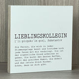 Wooden Block - Lieblingskollegin, personalisierbar