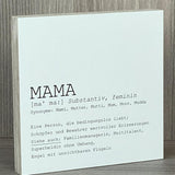 Wooden Block - Mama, personalisierbar