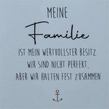 Wooden Block - Meine Familie ist mein wertvolslter Besitz mit Goldprägung