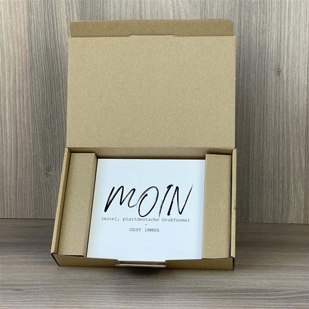 Wooden Block - MOIN  moin, plattdeutsche Grußformel - geht immer