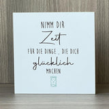 Wooden Block - Nimm dir Zeit für die Dinge