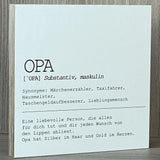 Wooden Block - Opa, personalisierbar