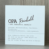 Wooden Block - Opa, personalisierbar