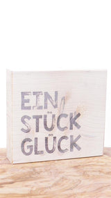 Wooden Block Shabby Ein Stück Glück