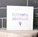 Wooden Block Shabby Herzensmensch