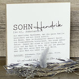 Wooden Block - Sohn Wunschname